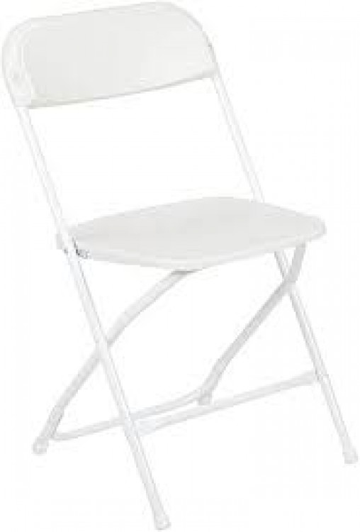 White folding chair