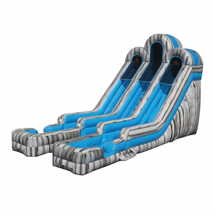 20' Dual Lane Marble Water Slide