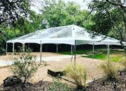 20x80 Frame Tent Clear Top