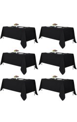 Black Rectangular Linen