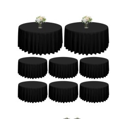120’’ Black Round Linen