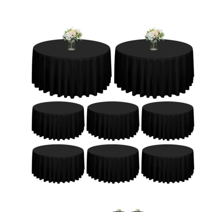 120’’ Black Round Linen