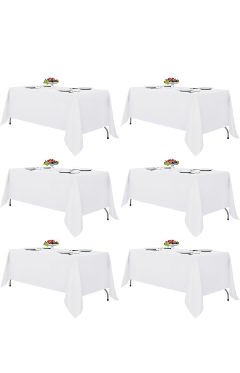 White Rectangular Linen
