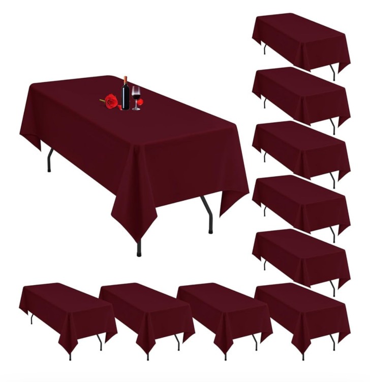 Burgundy Rectangular Linen