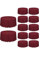 120’’ Burgundy Round Table linen