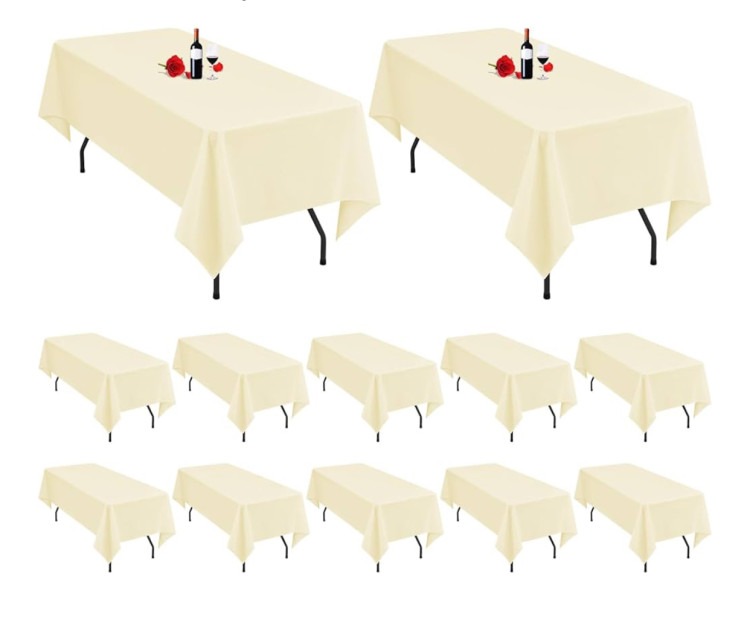 Beige Rectangular Table Linen