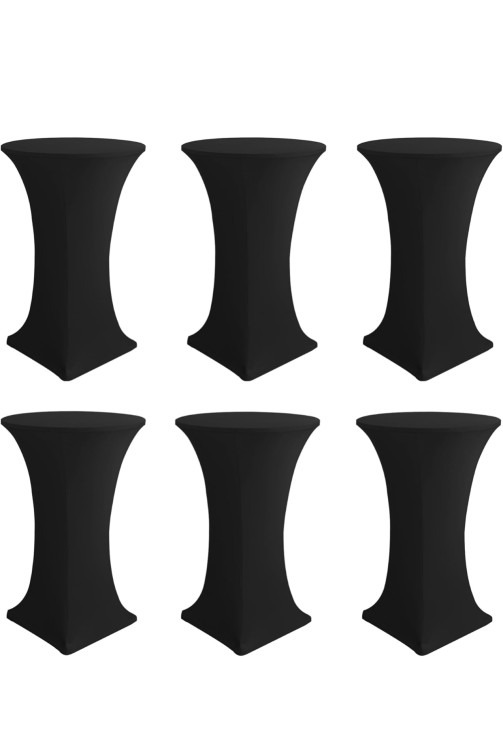 Black Spandex Cocktail Table Covers