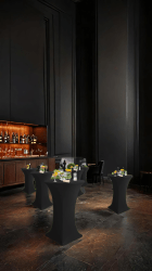 Black Spandex Cocktail Table Covers