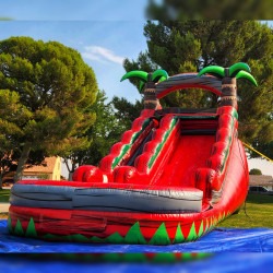 15' Red Hot Tropical Water Slide 30L 12W 15H