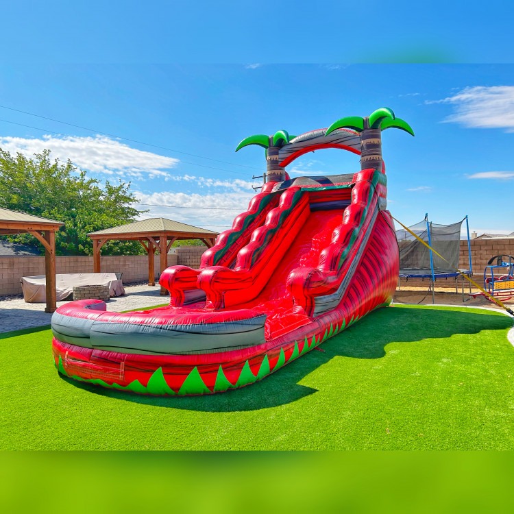 15' Red Hot Tropical Water Slide 30L 12W 15H