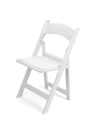 White Resin Folding Chair