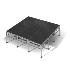 12x12 ft Black Stage