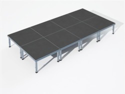 8x16 ft Black Stage