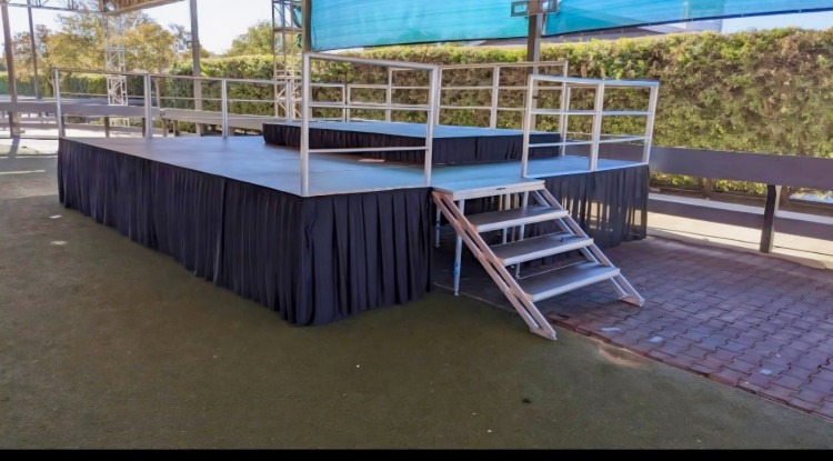 Black Top Aluminum Stages