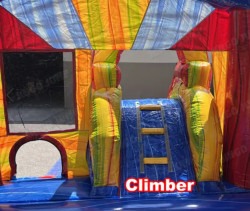 marble front slide bouncer combo wet