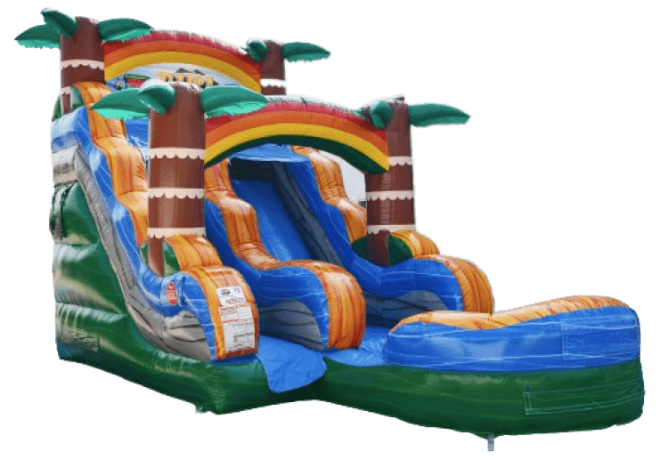 16 ft Tiki single lane slide dry