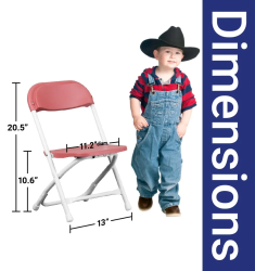 Kids Red Plastic Folding Chair