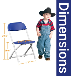 Kids Blue Plastic Folding Chair