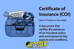 COI ( Proof of insurance ) Parks / schools / etc
