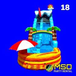 22 ft high Blue spring water slide