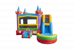 Rainbow Castle Wet/Dry Bounce and Slide