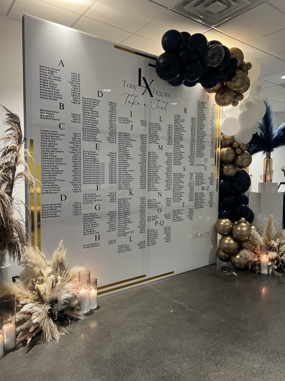 Backdrops and Seating Charts