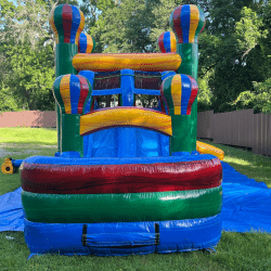 2 1750693422 XL Hot Air Balloon Bouncehouse/Slide Combo Unit - Wet/Dry