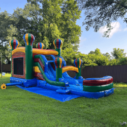 3 1750693422 XL Hot Air Balloon Bouncehouse/Slide Combo Unit - Wet/Dry