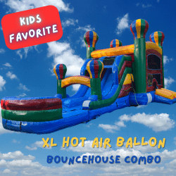 XL Hot Air Balloon Bouncehouse/Slide Combo Unit - Wet/Dry