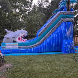2 1753736470 Shark Beach Dual Lane Waterslide - 18 ft