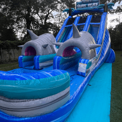 3 1753736470 Shark Beach Dual Lane Waterslide - 18 ft