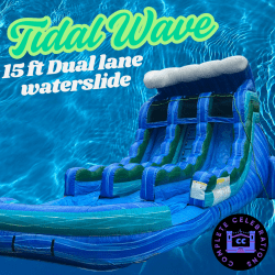 Tidal Wave Dual Lane Waterslide - 15 ft