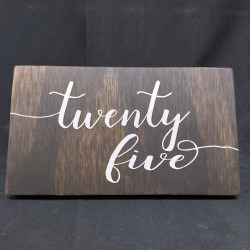 Wooden Table Number Sign