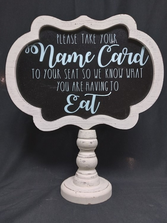 Chalkboard Name Card Sign