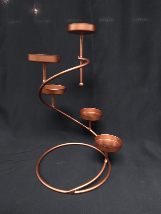 Copper Winding Tealight Holder