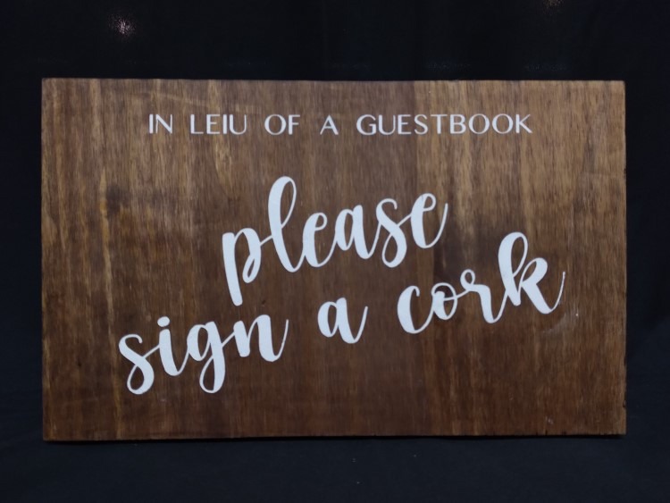 Please Sign a Cork Sign