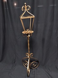 Standing Brass Lantern Candle Holder