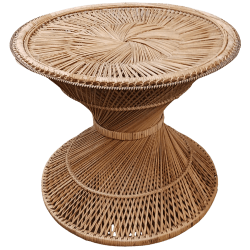 Rattan side table