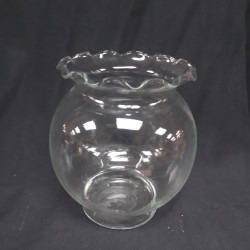 Wavy Edged Glass Fishbowl