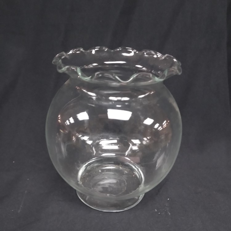 Wavy Edged Glass Fishbowl
