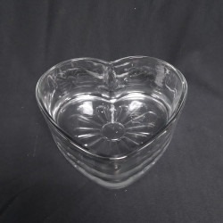 Glass Heart Candy Dish