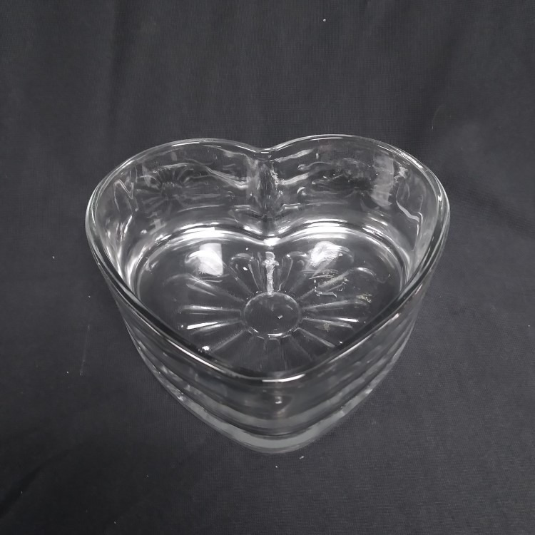 Glass Heart Candy Dish