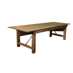 9 ft x 40 in Rustic Heavy Wood Farm Table