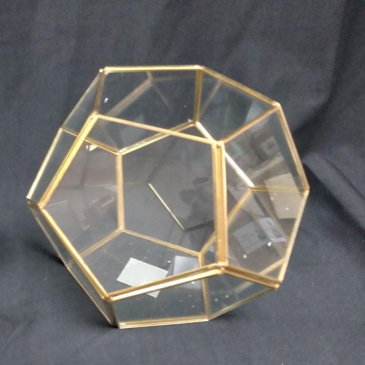 Small Gold Pentagon Candle Holder