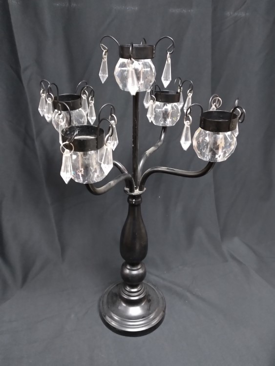 5 Arm Crystal Candelabra Stand