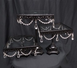 3 Piece Square Cake Stand Set