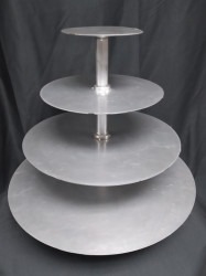4 Tier Silver Cupcake Stand