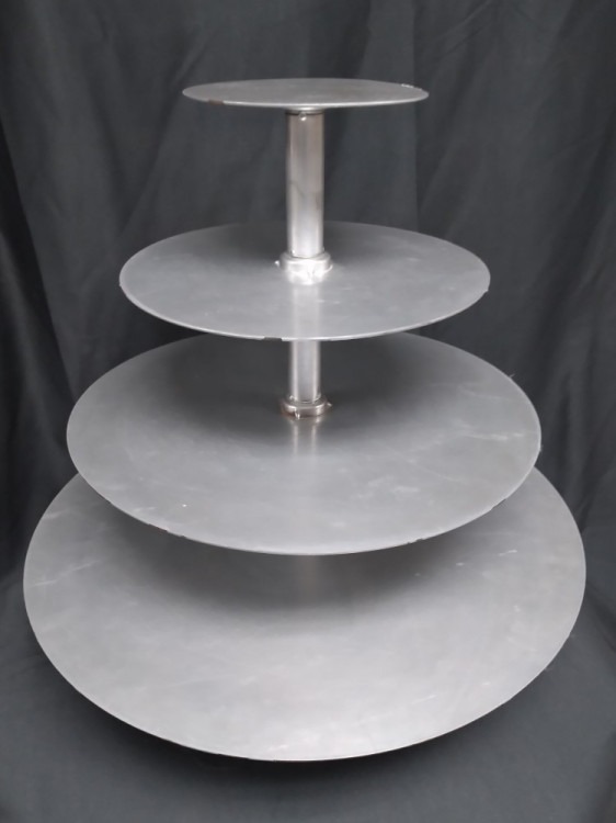 4 Tier Silver Cupcake Stand