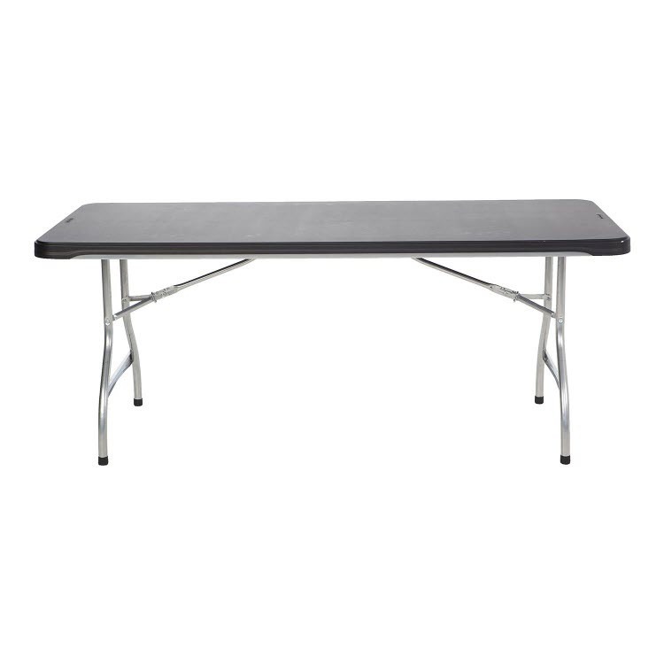 6 ft x 30 in Long Table Black - Plastic