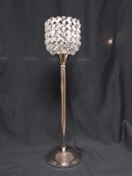 Crystal Beaded Pedestal Candle Holder